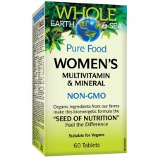 Whole Earth & Sea Women's Multivitamin & Mineral, 60 таблетки, Natural Factors -1