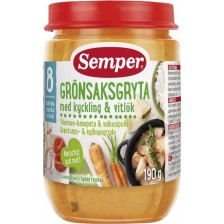 Ястие Semper - Зеленчукова яхния с пиле, 190 g