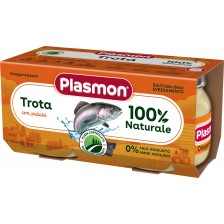 Ястие Plasmon - Пъстърва със зеленчуци, 2 х 80 g -1