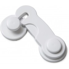 Защитна ключалка за шкафове BabyJem - Бяла