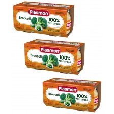 Зеленчуково пюре Plasmon - Броколи, 6+ м, 6 броя х 80 g -1