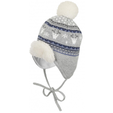 Зимна бебешка шапка с помпон Sterntaler - 43 cm, 5-6 месеца -1