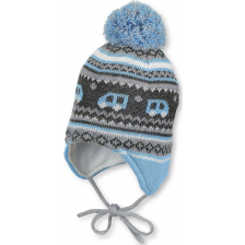 Зимна бебешка шапка с пискюл Sterntaler - 41 cm, 4-5 месеца -1
