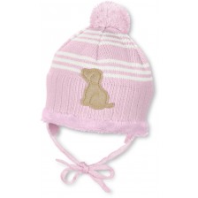Зимна плетена шапка Sterntaler - С кученце, 43 cm, 5-6 месеца -1