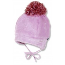 Зимна бебешка шапка с пискюл Sterntaler - 43 cm, 5-6 месеца -1