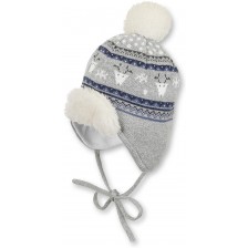 Зимна бебешка шапка с помпон Sterntaler - 41 cm, 4-5 месеца -1