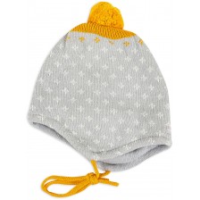 Зимна шапка Maximo - Снежинки, сива, размер 45