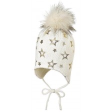 Зимна бебешка с пискюл Sterntaler - Със звезди, 45 cm, 6-9 месеца -1