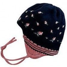 Зимна шапка Maximo - Розички, тъмносиня -1