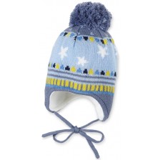 Зимна шапка с пискюл Sterntaler - 41 cm, 4-5 месеца -1