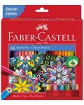 Комплект цветни моливи Faber-Castell - Замък, 60 броя - 1t