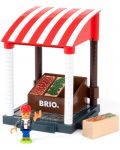 Сглобяема играчка Brio World - Пазарен щанд, 11 части - 2t