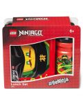 Комплект бутилка и кутия за храна Lego Wear - Ninjago Lunch , червен - 4t