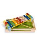 Дървена музикална играчка Pino - Ксилофон Цвете, в кутия - 1t