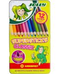 Цветни моливи JOLLY Kinderfest Classic - 12 цвята, в метална кутия - 1t