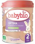 Адаптирано мляко Babybio - Optima 2, 800 g - 1t
