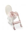 Адаптор за тоалетна чиния Thermobaby Kiddyloo - Сгъваем, със стълба, Powder Pink - 1t