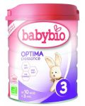 Адаптирано мляко Babybio - Optima 3, 800 g - 1t