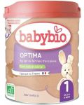 Адаптирано мляко Babybio - Optima 1, 800 g - 1t