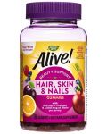 Alive Hair, Skin & Nails Premium Formula, 60 таблетки, Nature's Way - 1t