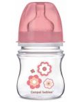 Антиколик шише Canpol - Newborn Baby, 120 ml, розово - 1t