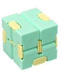 Антистрес играчка Poppit Fidget Infinity - Кубче, светло зелено - 1t