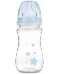 Антиколик шише Canpol - Newborn Baby, 240 ml, синьо - 1t