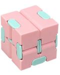 Антистрес играчка Poppit Fidget Infinity - Кубче, розово - 1t