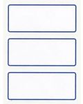 Ученически етикети APLI - Бели със синя рамка - 1t