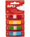 Индекс листчета APLI - 4 пастелни цвята, 12 х 45 mm, 140 броя - 1t