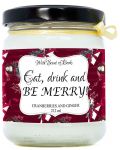 Ароматна свещ - Eat, Drink and Be Merry, 212 ml - 1t