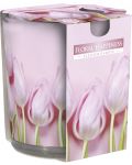 Ароматна свещ Bispol Aura - Floral Happiness, 100 g - 1t