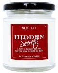 Ароматна свещ Next Lit Hidden Secrets - Ще си имаме момче, на български език - 1t