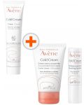 Avène Cold Cream Комплект - Подхранващ крем, Kрем за ръце и Стик за устни, 40 + 50 ml + 4 g - 1t