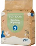 Бамбукови мокри кърпички Eco Boom - Joy, 16 х 20 cm, 240 броя - 1t