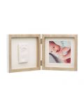 Бебешки отпечатък Baby Art - My Baby Style, със снимка (цвят дърво и бяло паспарту) - 1t