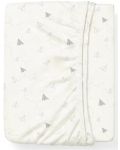 Бамбуков чаршаф с ластик Babyono - Paper Planes, 60 x 120 cm - 4t