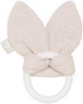 Бебешка силиконова гризалка Jollein - Bunny Ears Nougat - 1t