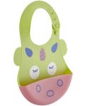 Бебешки силиконов лигавник BabyJem - Еднорог, зелен - 1t