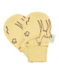 Бебешки ръкавички Bio Baby - От органичен памук, жълти - 1t