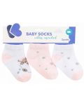 Бебешки летни чорапи Kikka Boo - Dream Big, 6-12 месеца, 3 броя, Pink  - 1t