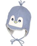 Бебешка зимна шапка Sterntaler - Пингвинче, 43 cm, 5-6 месеца, синя - 1t