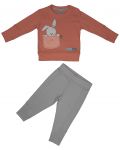 Бебешки комплект от 2 части Rach - Bunny Love, 86 cm, червен - 1t