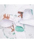 Бебешка пелена за изписване New Baby - Сърнички, 75 х 75 cm, мента - 2t