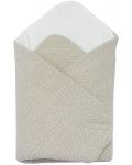 Бебешко плетено одеяло EKO Rice - Бежово, 80 х 80 cm - 1t