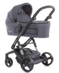 Бебешка количка Chipolino Електра - Черна рама, сребро - 13t