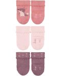 Бебешки чорапи Sterntaler - С лисиче, 13/14 размер, 3 чифта, розови - 1t