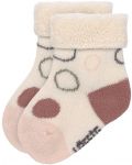 Бебешки чорапи Lassig - 0-4 месеца, бели-розови, 3 чифта - 4t