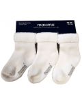Бебешки хавлиени чорапи Maximo - Бели - 1t