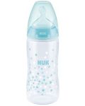 Бебешко шише Nuk First Choice - Temperature control, 300 ml, светлосиньо - 1t